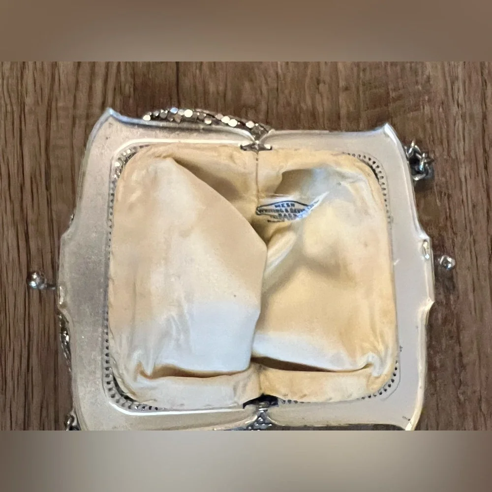 Whiting and Davis Chain Mesh Purse Vintage‎ Silver Small 40’s Castle Core - Picture 8 of 8